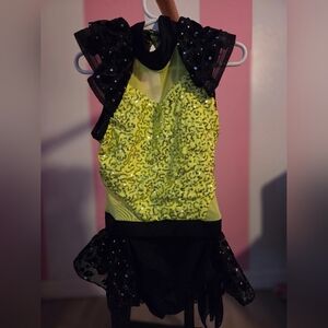 Weissman Vibrant Yellow and Black Sequin Costume
